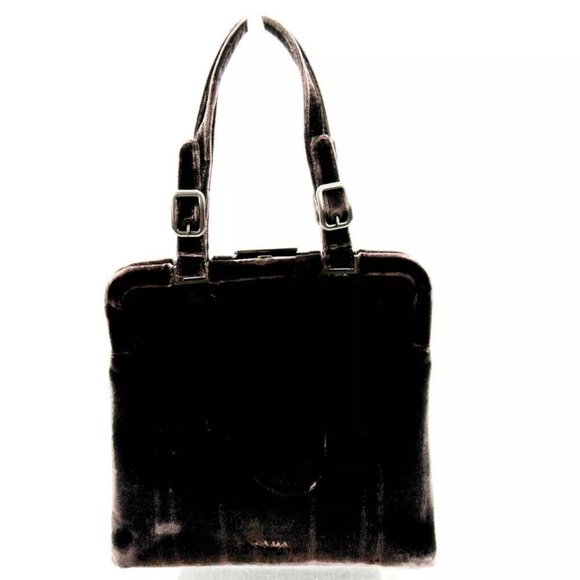 PRADA Handbag Velor Used Authentic C3598 - Picture 1 of 5